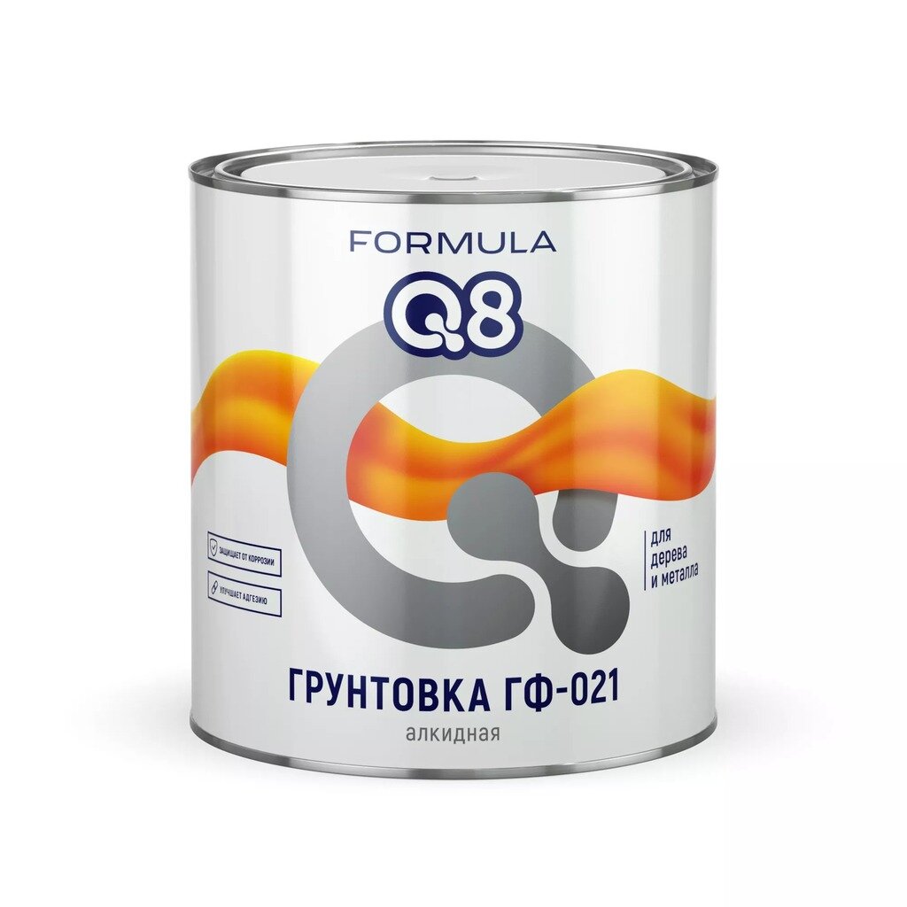 Грунтовка алкидная, Formula Q8, ГФ-021, серая, 2.7 кг