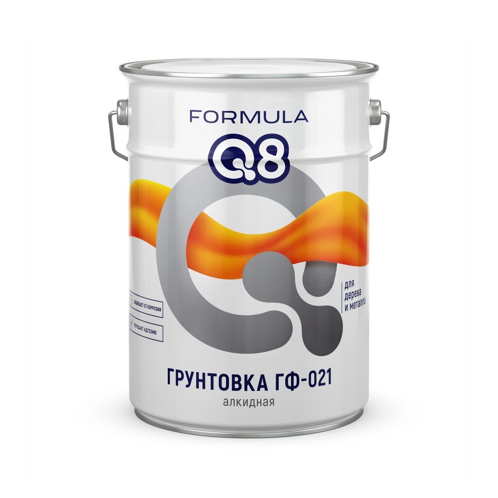 

Грунтовка алкидная, Formula Q8, ГФ-021, серая, 10 кг, Серый