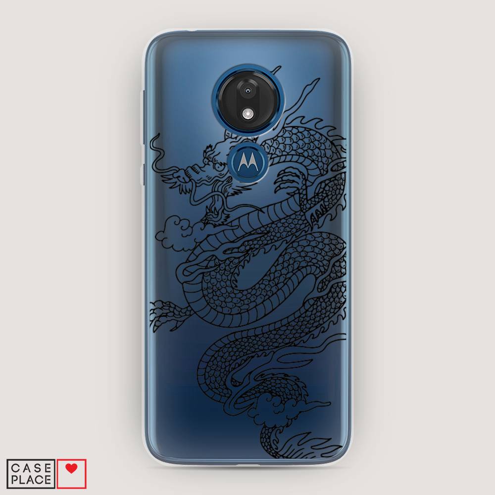 

Чехол для Motorola Moto G7 "Большой китайский дракон", Черный;серый, 241150-1