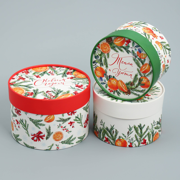 

Набор шляпных коробок Дарите Счастье 3в1 Акварельный, 16х10, 14х9, 13х8.5 см, Белый;зеленый;оранжевый, НГ