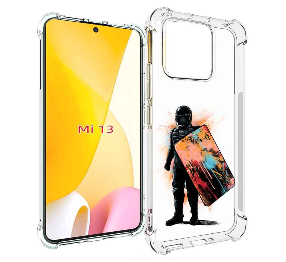 

Чехол MyPads солдат с красочным щитом для Xiaomi 13, Прозрачный, Tocco