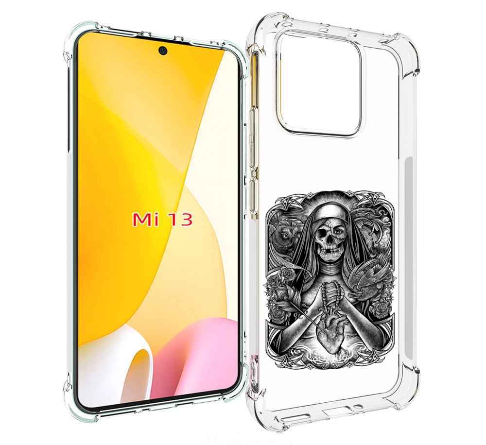 

Чехол MyPads скелет с сердцем для Xiaomi 13, Прозрачный, Tocco