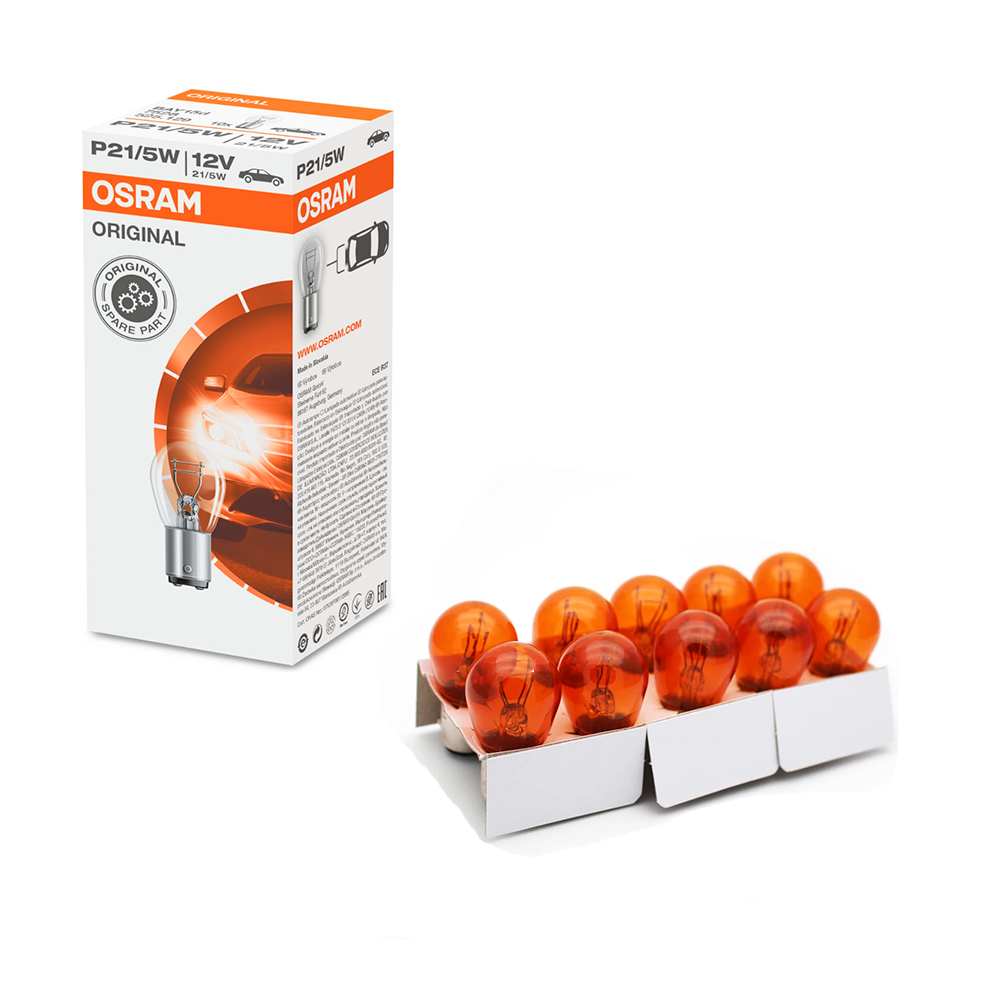 Комплект сигнальных ламп Osram PY21/5W (21/5W 12V) Original Line 7528 10шт