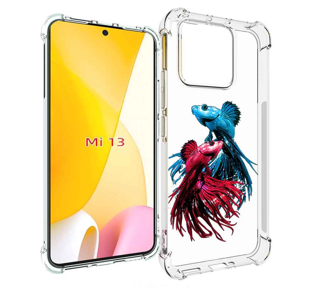 

Чехол MyPads рыбы петушки для Xiaomi 13, Прозрачный, Tocco