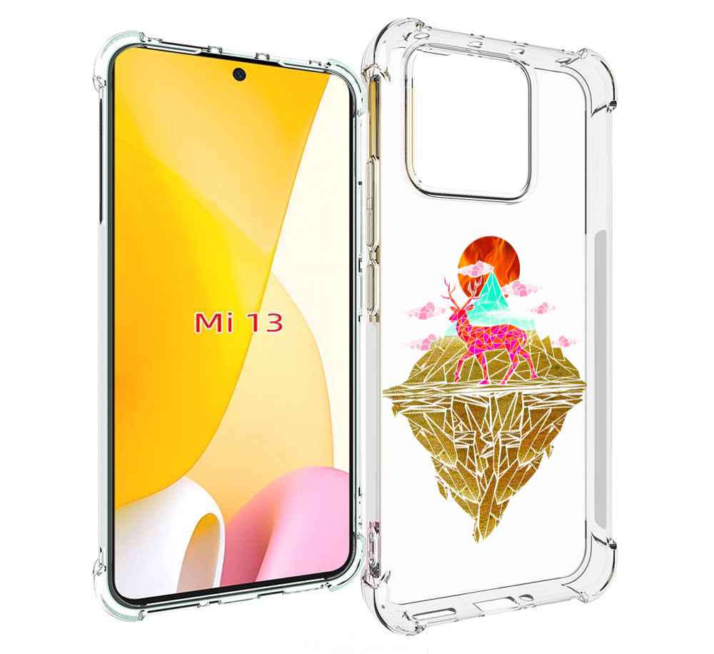 

Чехол MyPads розовый олень абстракция для Xiaomi 13, Прозрачный, Tocco