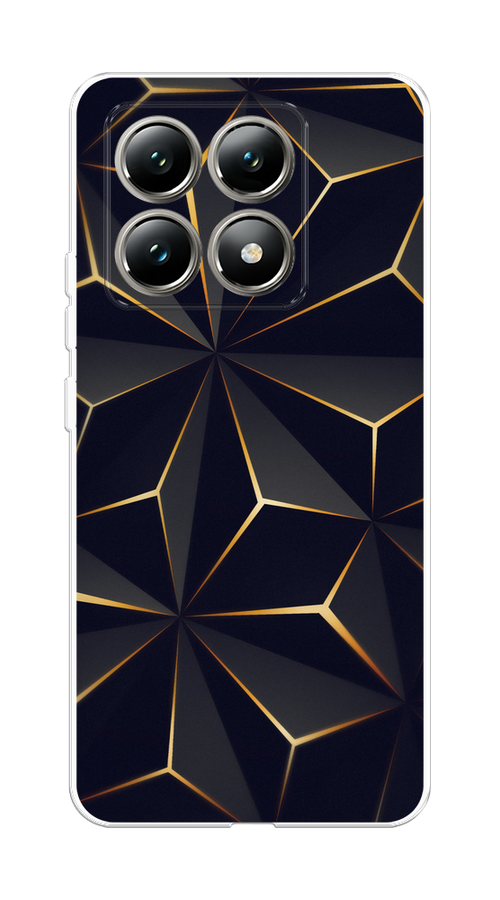 

Чехол на Xiaomi 14T "Черные полигоны", Золотистый;черный, 322850-1