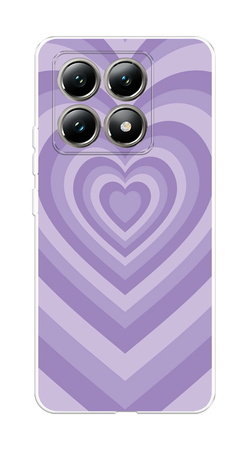 

Чехол на Xiaomi 14T "Violet heart latte", Фиолетовый, 322850-1