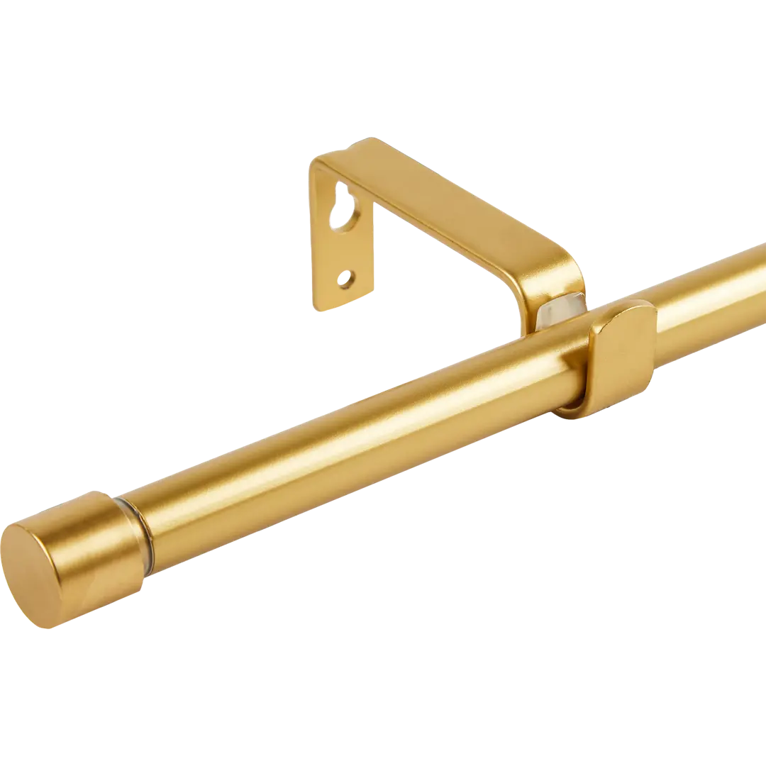 Карниз однорядный Цилиндр 120-210 см металл цвет золото цилиндр для фиксации жал 00160 и 00180 мегеон