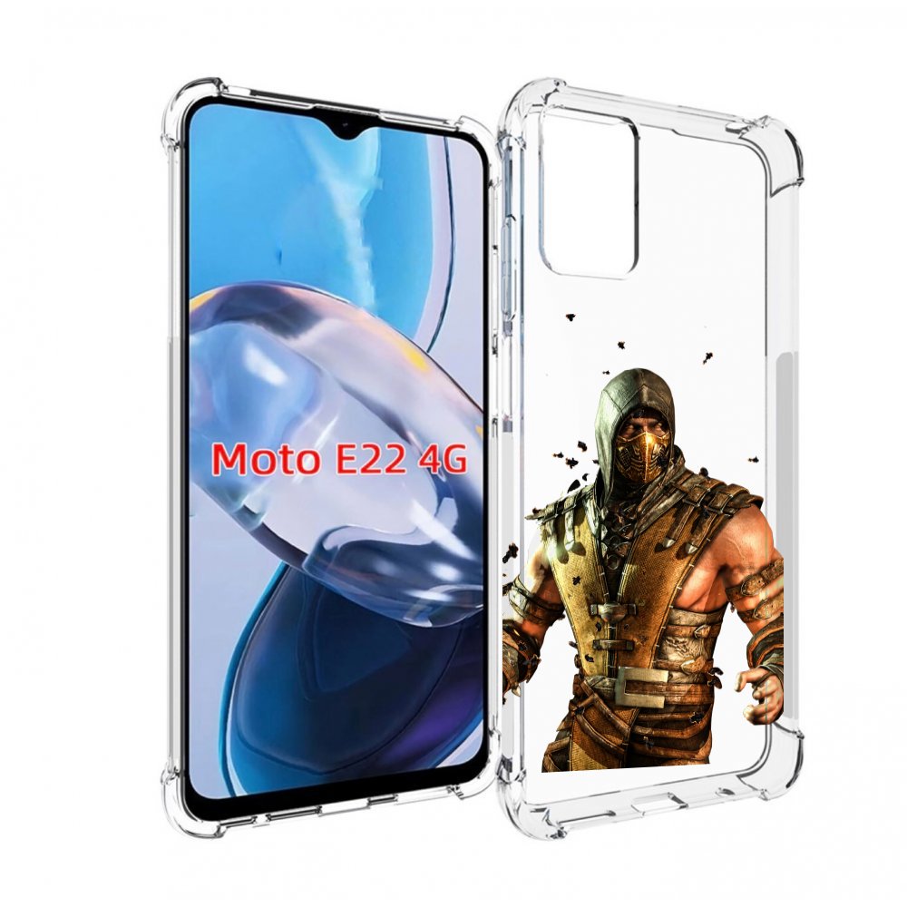

Чехол MyPads Mortal Kombat scorpion для Motorola Moto E22 4G / E22i 4G, Прозрачный, Tocco