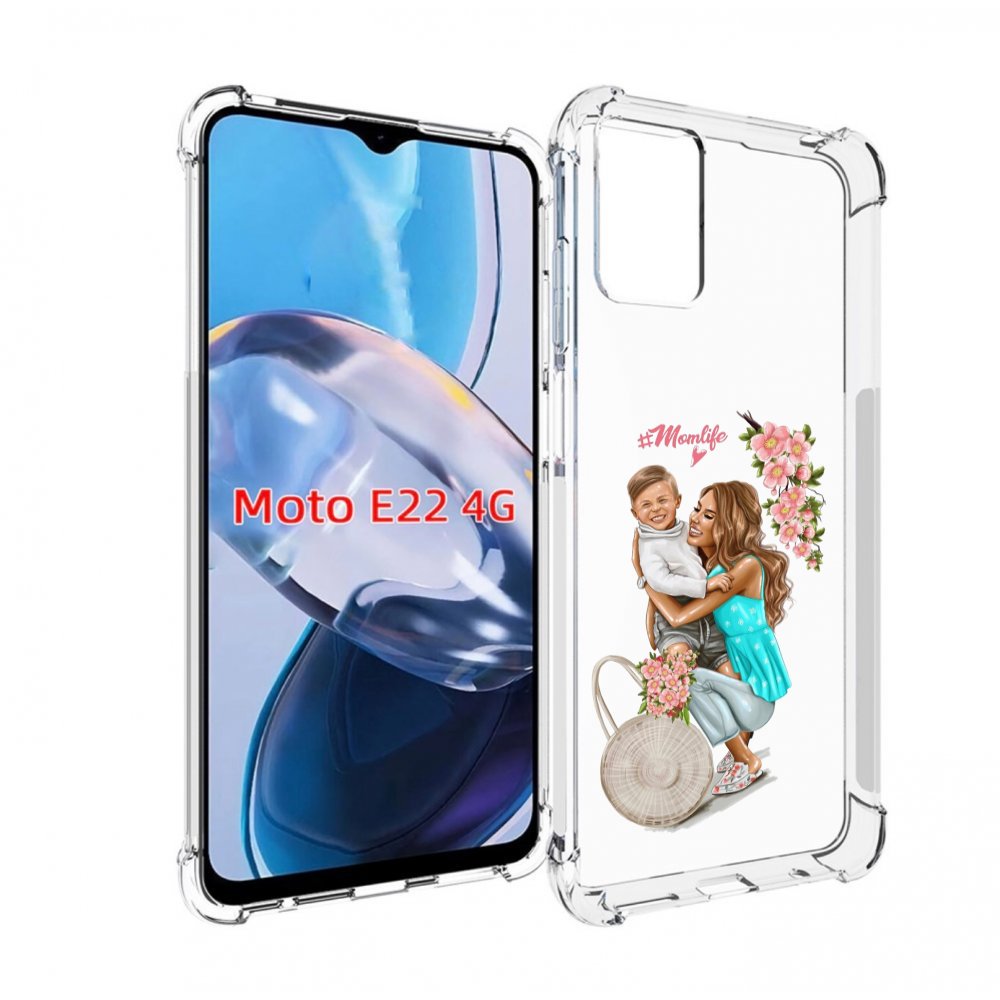 

Чехол MyPads Momlife для Motorola Moto E22 4G / E22i 4G, Прозрачный, Tocco