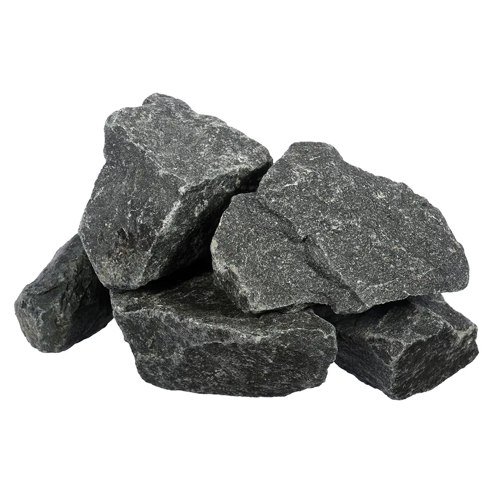 Камни для сауны Габбро-диабаз мелкая фракция 20 кг камень обвалованный банные штучки габбро диабаз 20 кг