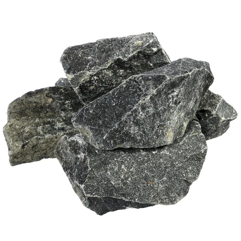 Камни для сауны Габбро-диабаз средняя фракция 20 кг камень обвалованный банные штучки габбро диабаз 20 кг