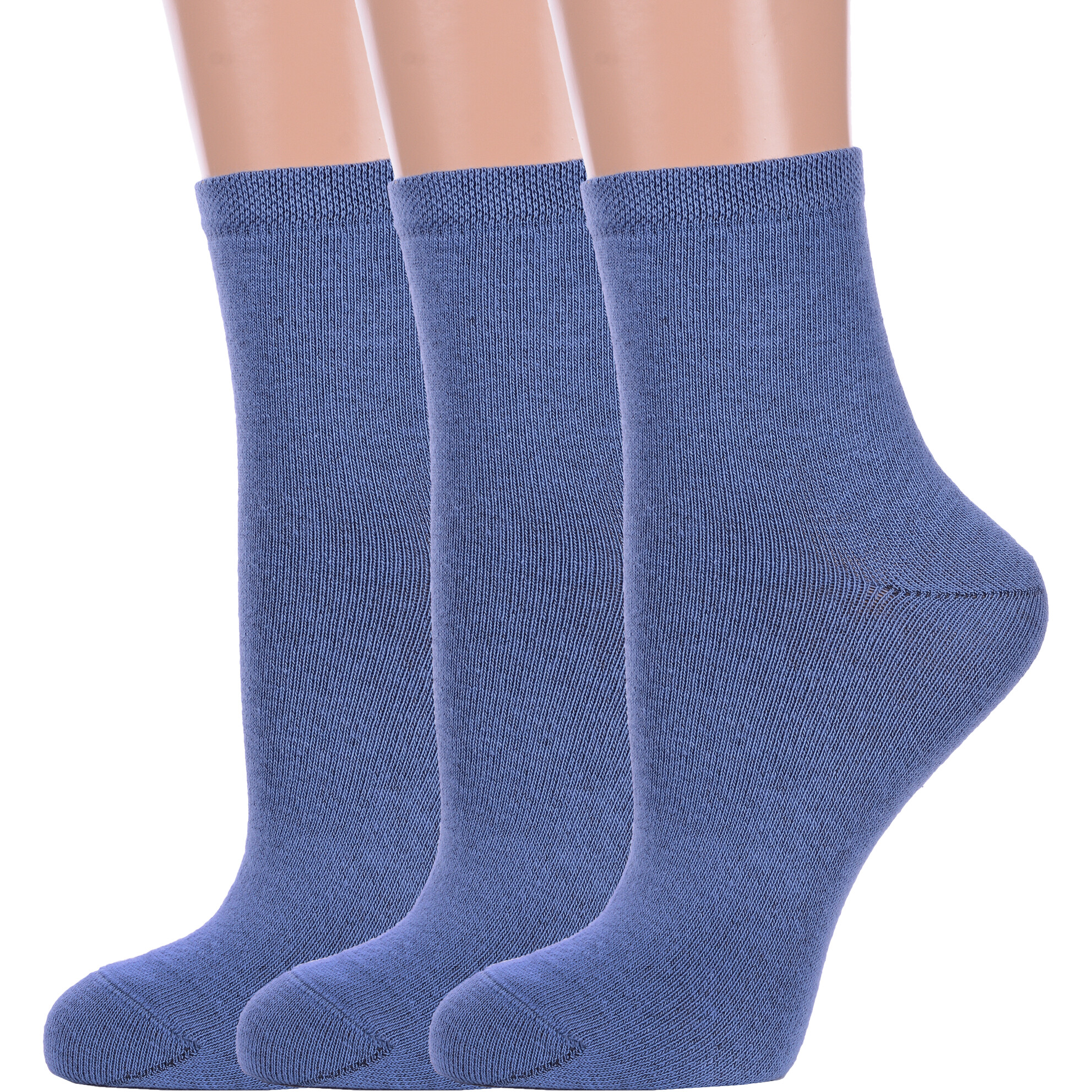 Комплект носков женских Брестский чулочный комбинат 3-19С1232 синих 25, 3 пары