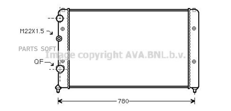 

AVA VNA2122 Радиатор VAG PASSAT 1.6-2.0 90-97 () 1шт