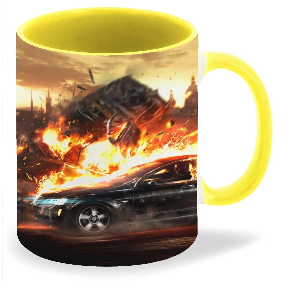 

Кружка CoolPodarok Wheelman Машина в огне Вертолёт