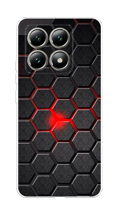 

Чехол на Xiaomi 14T "Соты красные", Красный;черный;серый, 322850-1