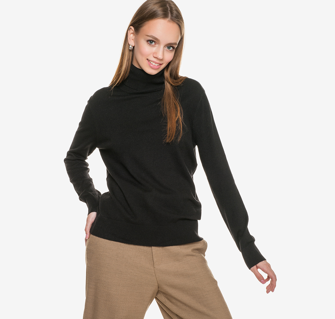 

Водолазка женская Marmalato 1082-001 черная M/L, Черный, 1082-001