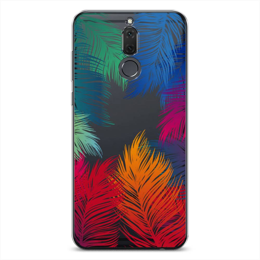 

Чехол Awog на Huawei Nova 2i/Mate 10 Lite "Рамка из перьев", Красный, 6120550-4