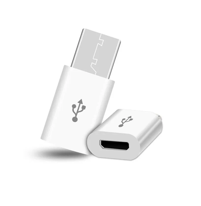 Переходник Micro-USB -Type-C, для зарядки смартфона белый