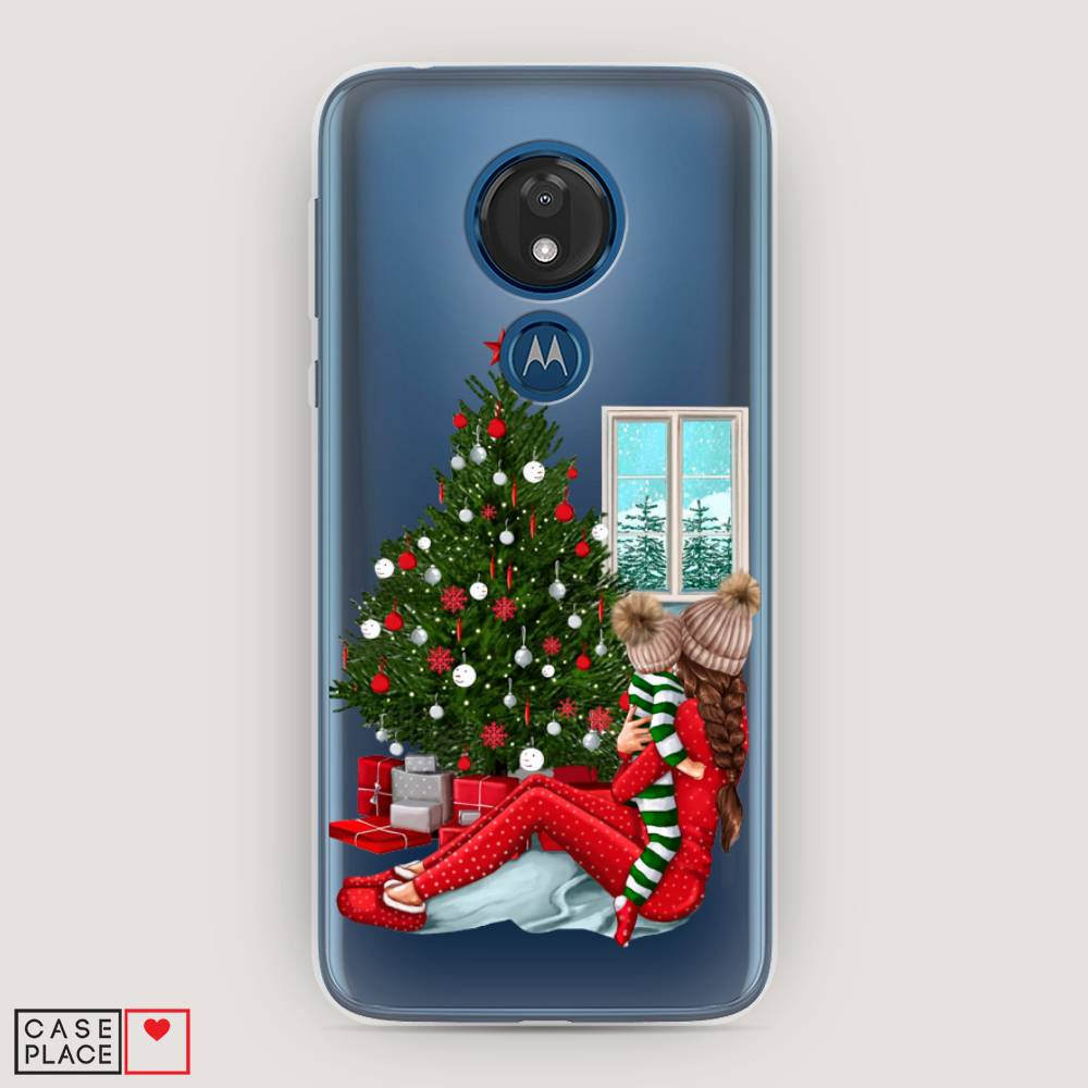 

Чехол для Motorola Moto G7 "Новый год с мамой", Красный;зеленый;голубой, 241150-6