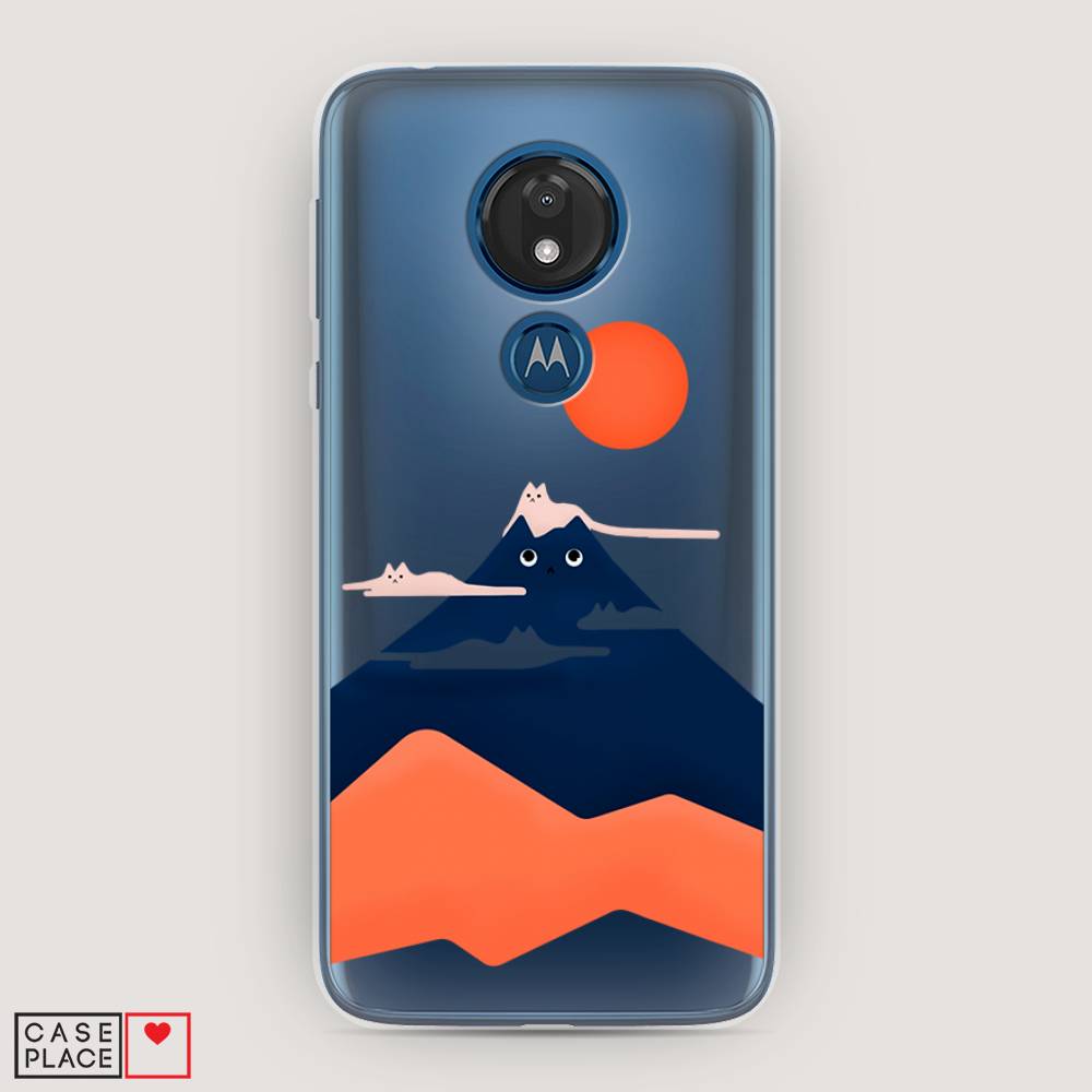 

Чехол для Motorola Moto G7 "Кот-гора", Черный;оранжевый, 241150-4