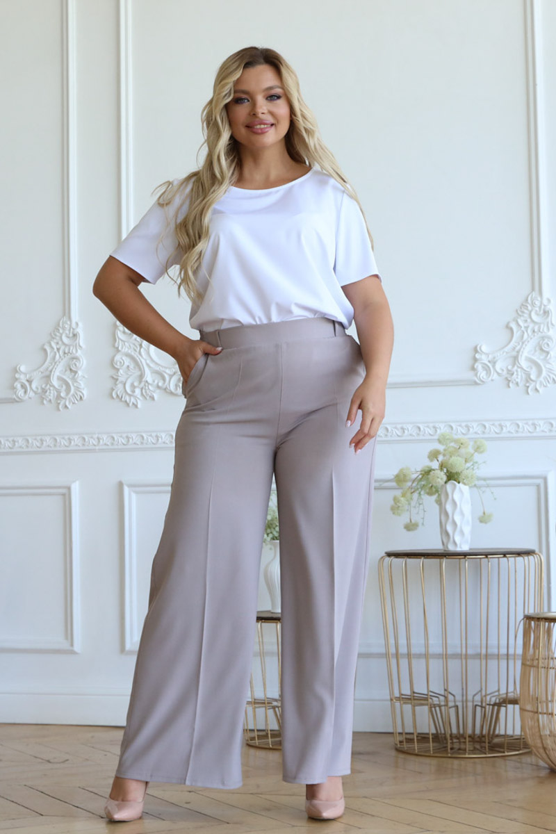 

Брюки женские Wisell Б5-5029 серые 48 RU, Серый, Б5-5029