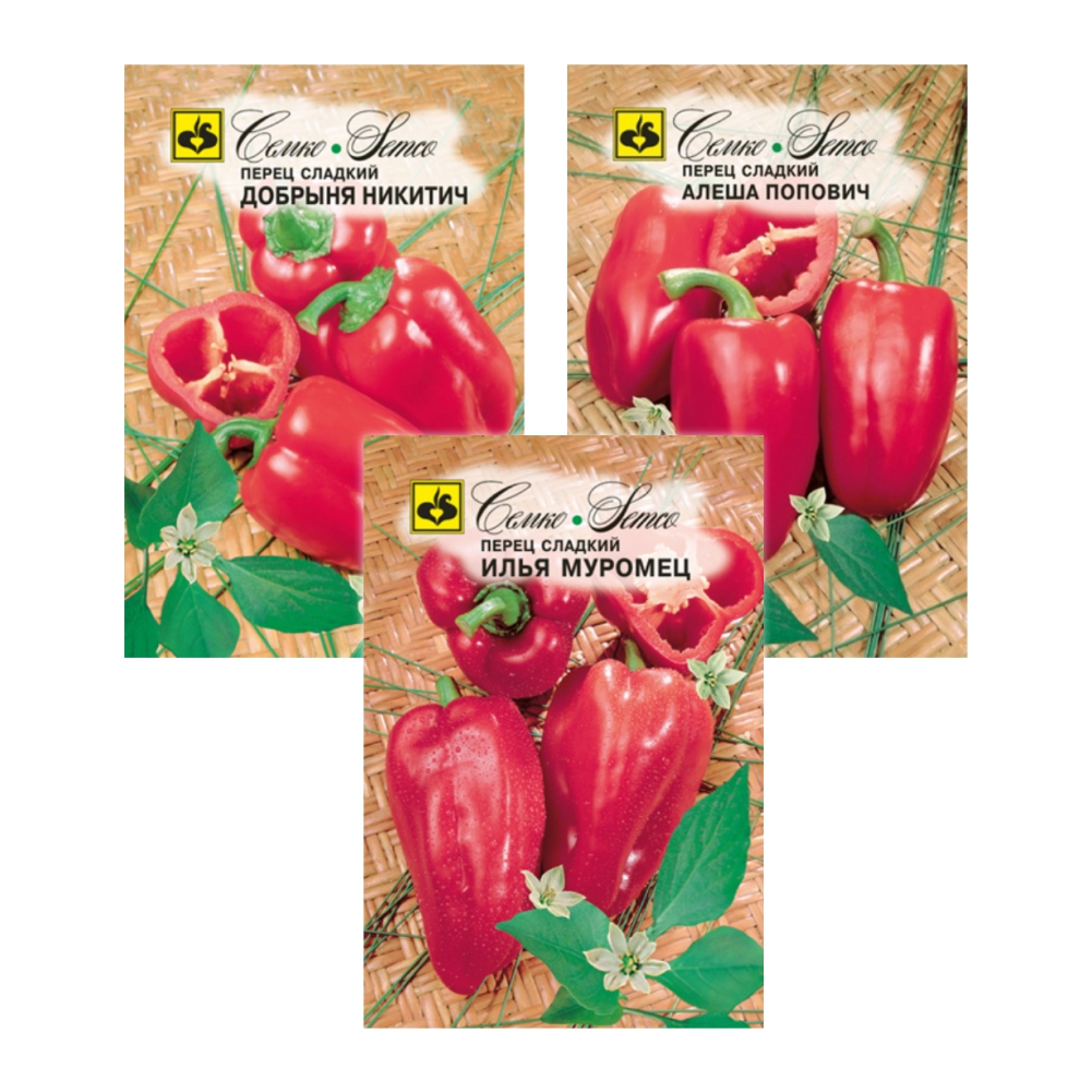 

Семена перец сладкий Добрыня никитич алеша попович илья муромец Семко 23-01285 2 уп.