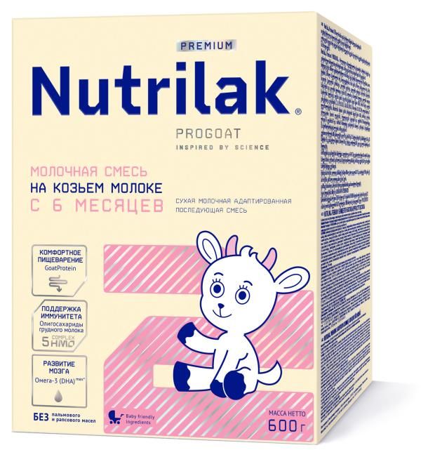 Детская смесь Nutrilak Premium 2 молочная сухая с 6 месяцев 600 г