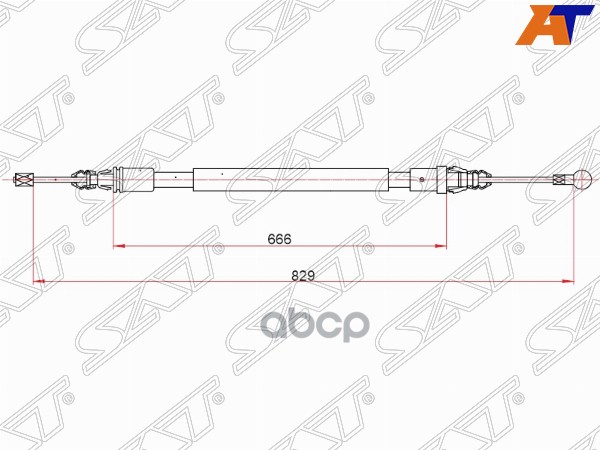 Трос Ручного Тормоза Peugeot 3008 09- Sat Арт St-52-0145 1302₽