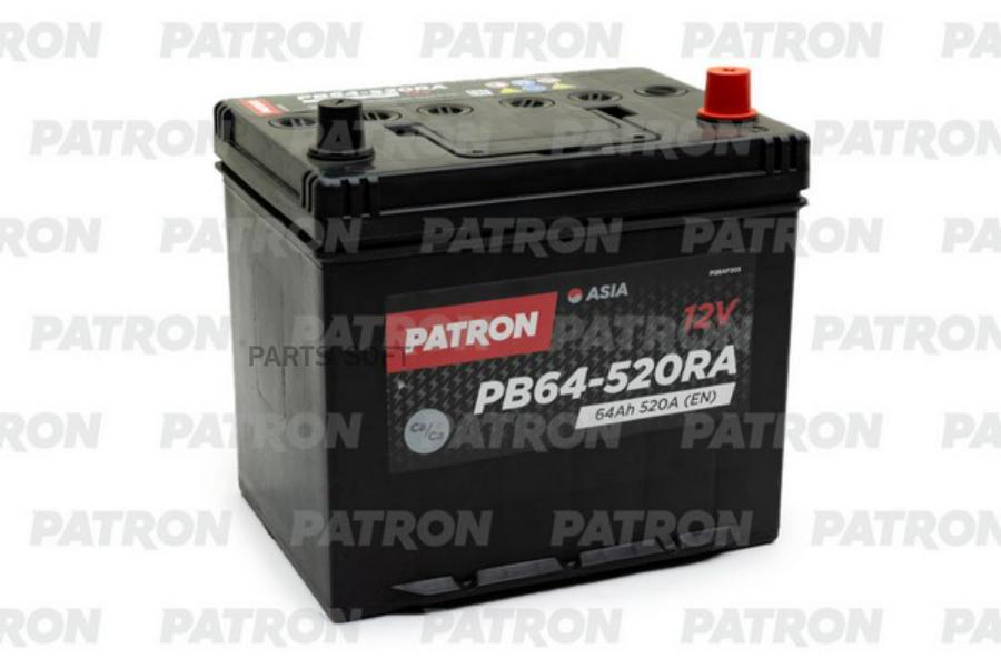 АКБ PATRON ASIA 12V 64AH 520A (R+) B1 230x173x222mm 14,9kg