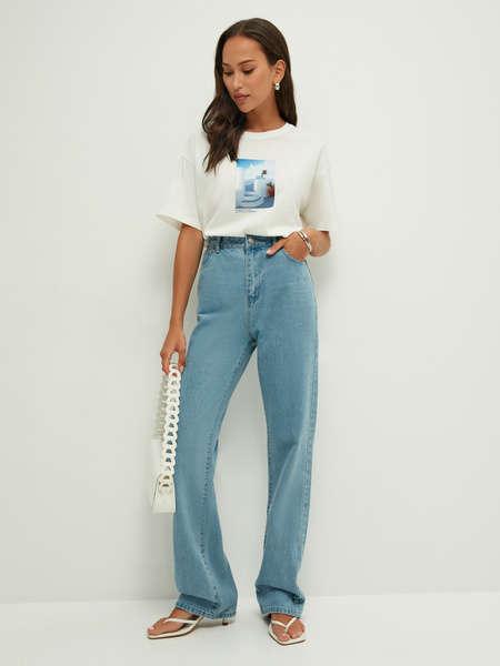 

Футболка женская ZARINA 2266533435 белая XS, 2266533435