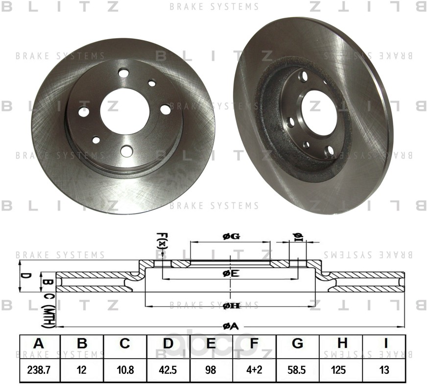 

Диск Тормозной Передний Lаdа 2108-099 84- Вs0338 BLITZ bs0338