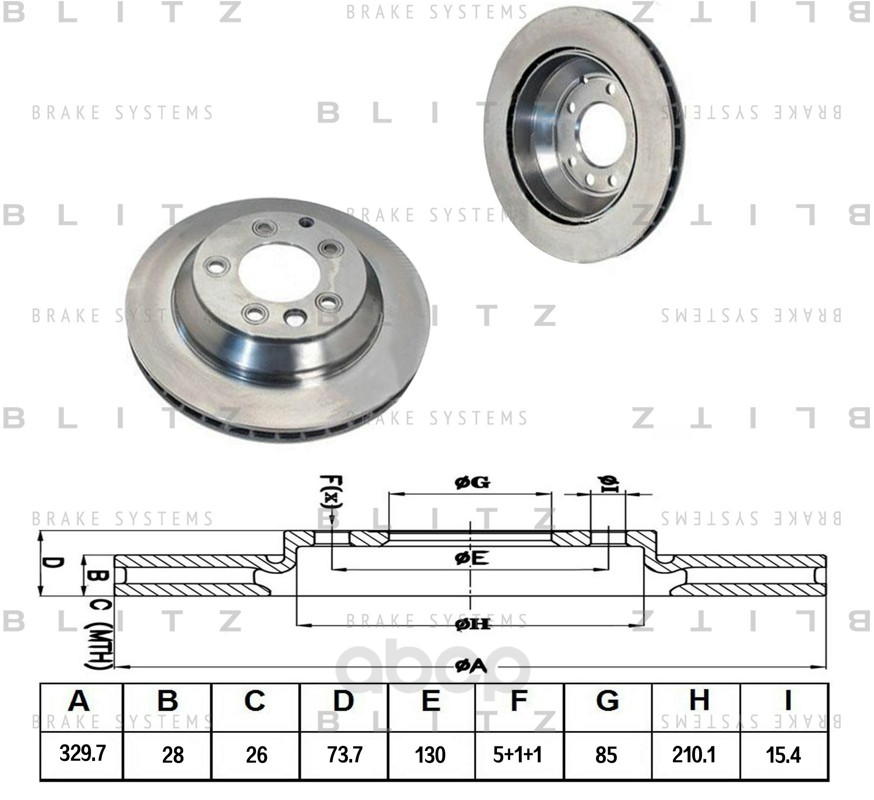 

Диск Тормозной Vw Тоuаrеg 02-/Роrsсне Сауеnnе 02- BLITZ bs0184
