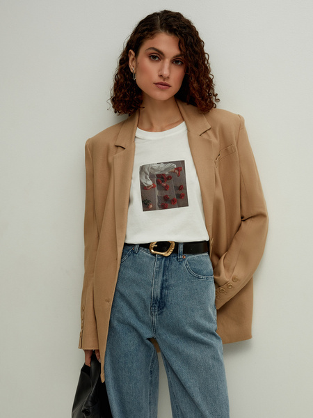 

Футболка женская ZARINA 2265571471 белая XL, 2265571471