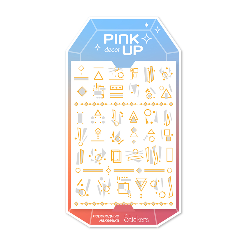 Наклейки для ногтей Pink Up Decor nail stickers переводные тон 127