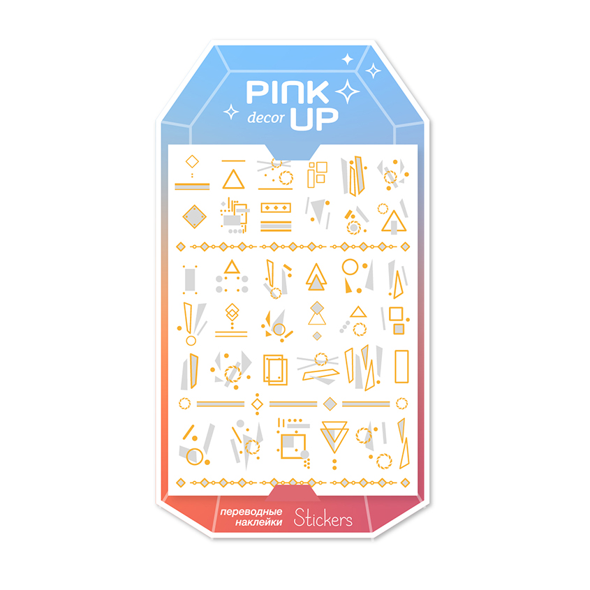 

Наклейки для ногтей Pink Up Decor nail stickers переводные тон 127, Разноцветный