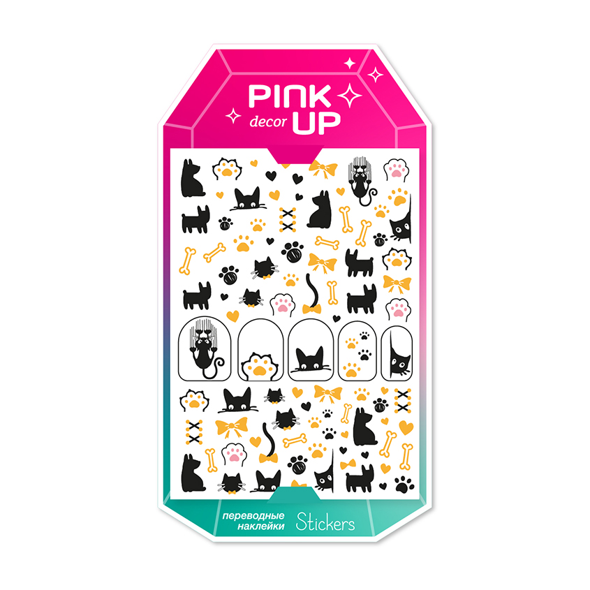 Наклейки для ногтей Pink Up Decor nail stickers переводные тон 120