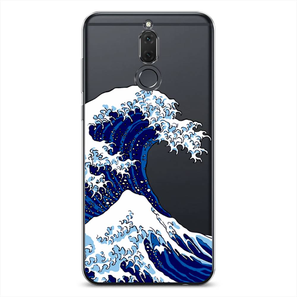 

Чехол Awog на Huawei Nova 2i/Mate 10 Lite "Волна в Канагаве", Синий;белый, 6120550-4