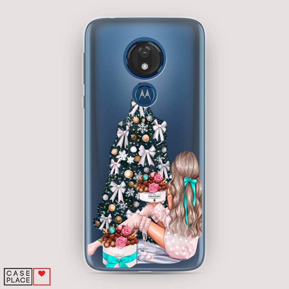

Чехол для Motorola Moto G7 "New Year", Зеленый;бежевый;голубой, 241150-5