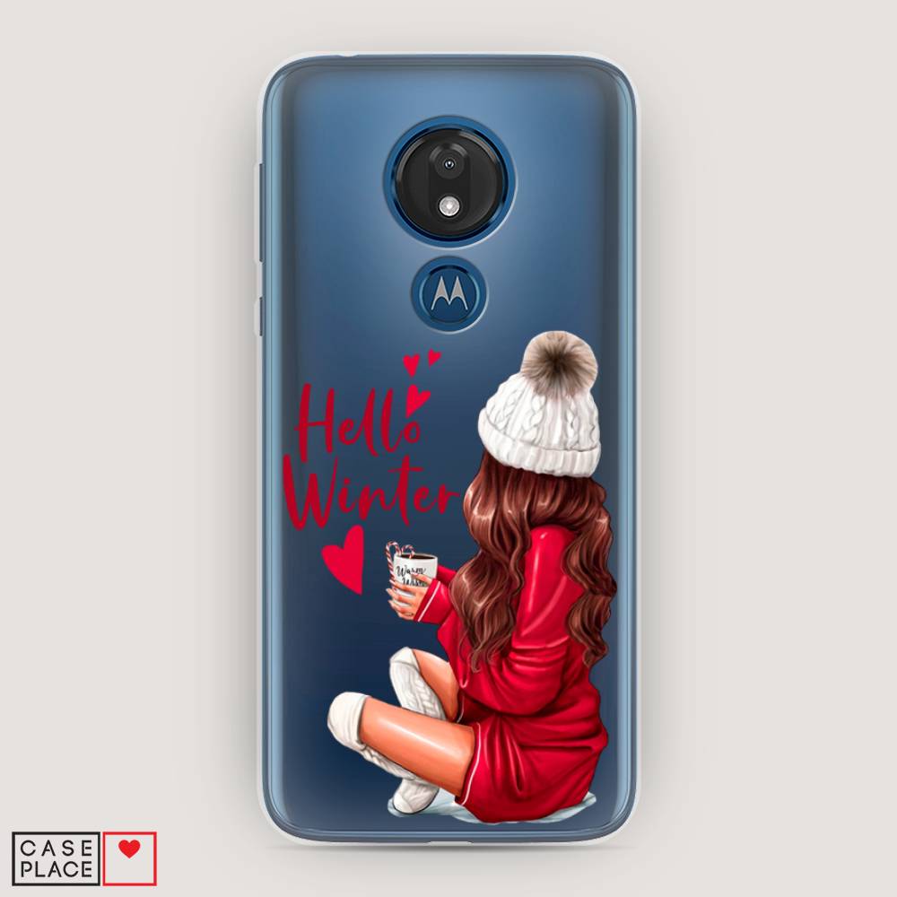 

Чехол для Motorola Moto G7 "Hello winter", Красный;белый;коричневый, 241150-5