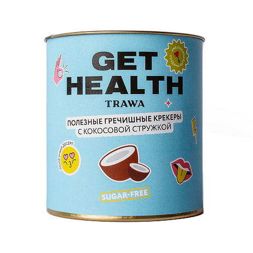 Крекеры Гречишные С Кокосовой Стружкой От Get Health Trawa 60 Г