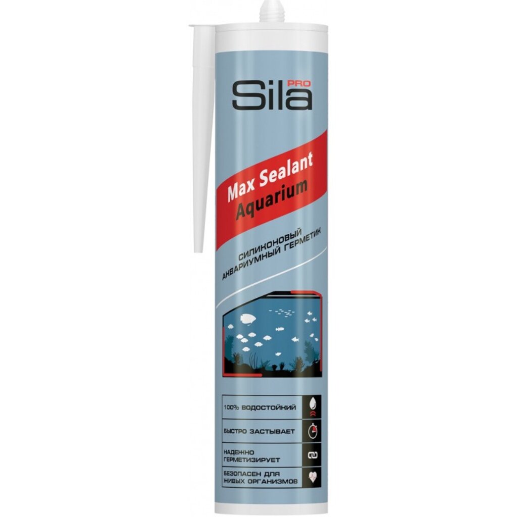 

Герметик силиконовый для аквариумов SilaPro Max Sealant AQ SSAQCL0290 290 мл бесцветный, Прозрачный