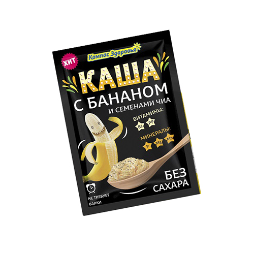 

Каша Заварная Овсяная С Бананом И Семенами Чиа Компас Здоровья 30 Г