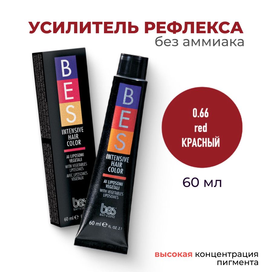 Микстон Bes Intensive с высокой концентрацией пигмента 066 красный 60 мл