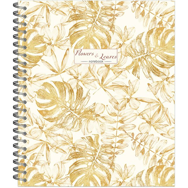 

Тетрадь Полином 170х203 клетка гребень Flowers&Leaves софт-тач лак 96л А5+, 1825027