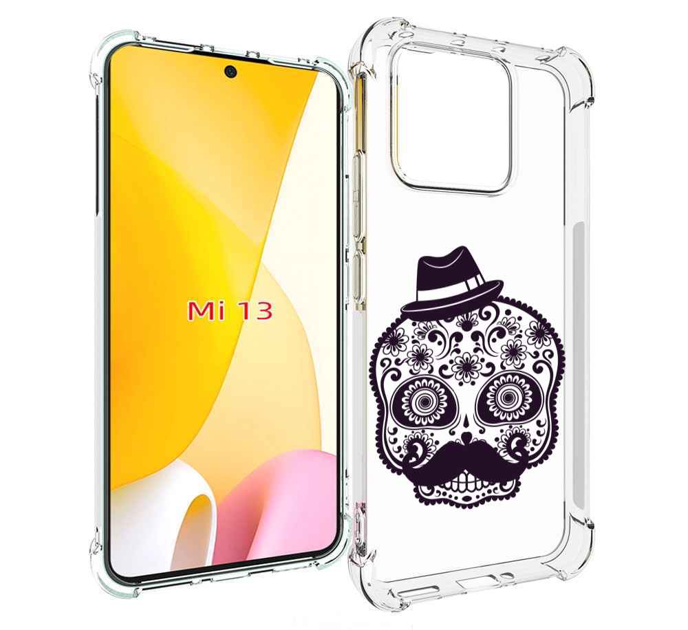 

Чехол MyPads разрисованный скелет для Xiaomi 13, Прозрачный, Tocco