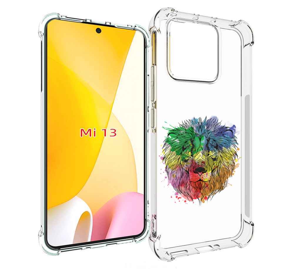 

Чехол MyPads разноцветный гордый лев для Xiaomi 13, Прозрачный, Tocco