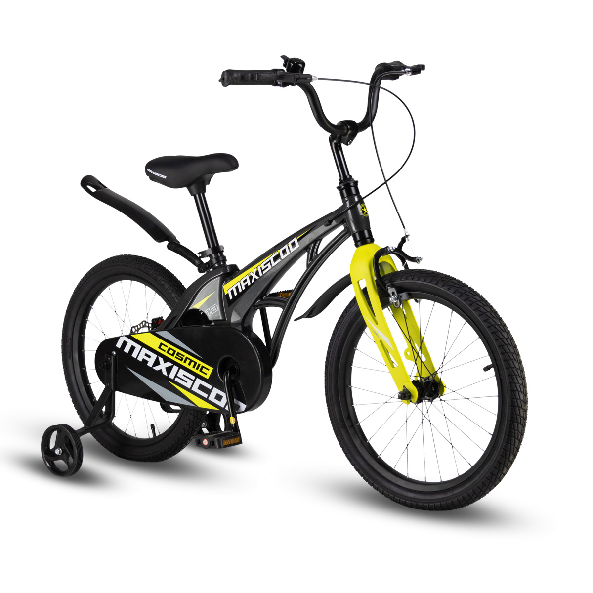 Детский велосипед MAXISCOO Cosmic 18 Стандарт 2024 черный жемчуг