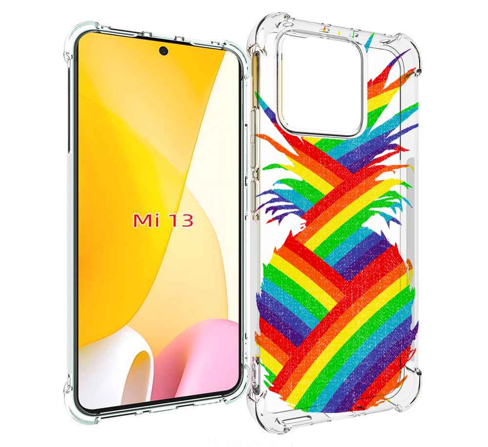 

Чехол MyPads радужный ананас для Xiaomi 13, Прозрачный, Tocco
