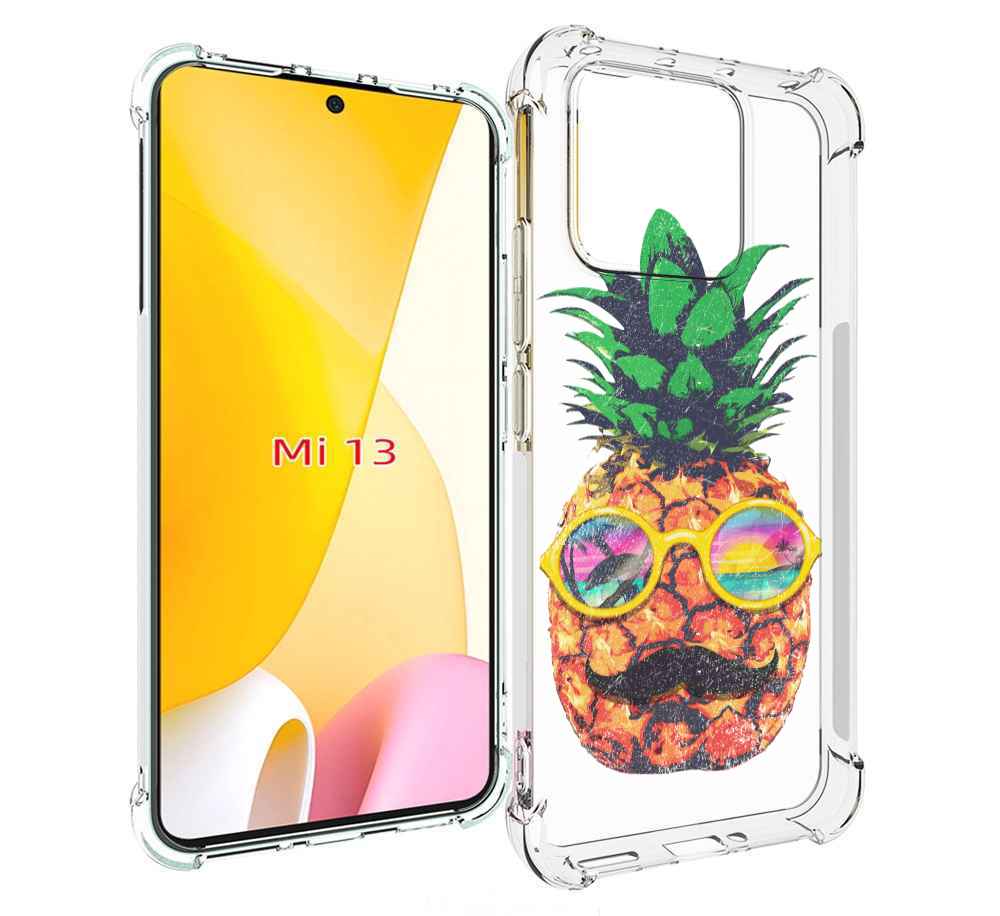 

Чехол MyPads прикольный ананас с лицом для Xiaomi 13, Прозрачный, Tocco